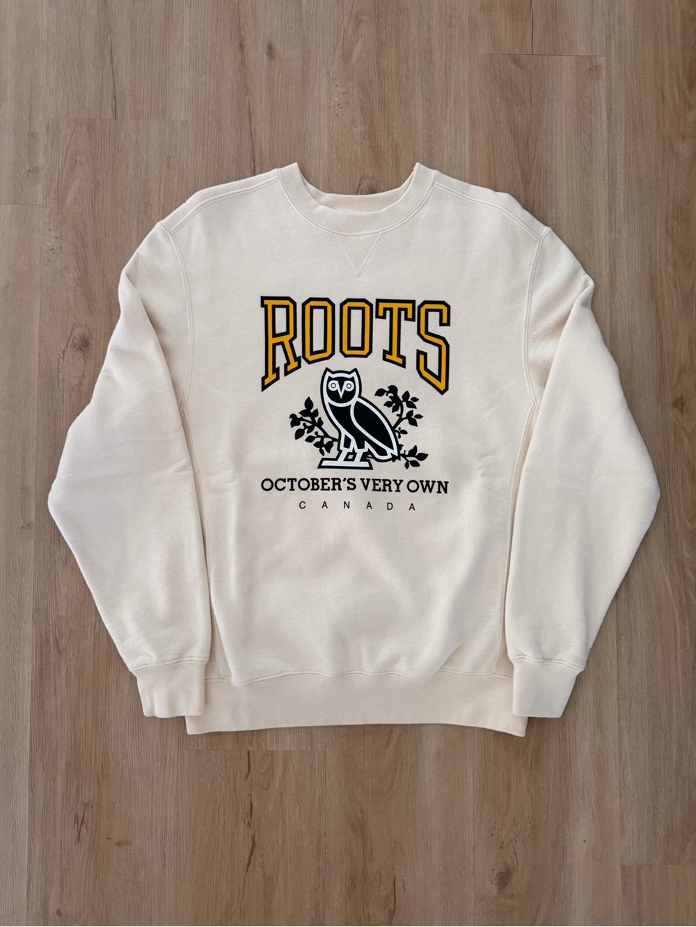 Roots x October's Very Own Cream Crewneck Size XS (Fits like Small)